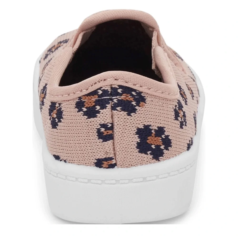 Carter's Pink Slip-On Sneakers with Black Leopard Spots